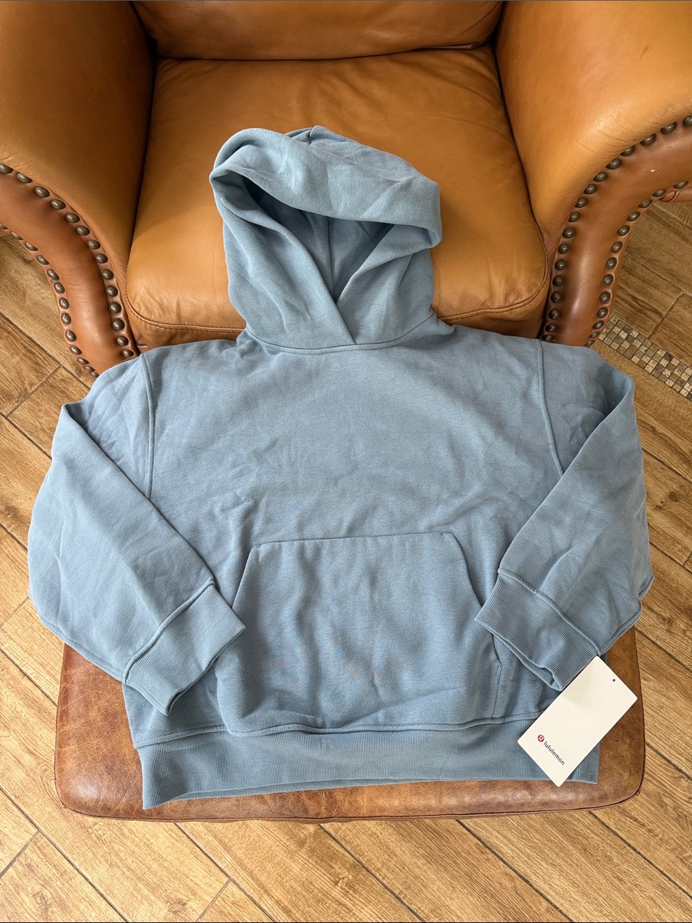 NWT Lululemon Womens Steady State Oversized Hoodie Sz Medium Blue Steel Fleece